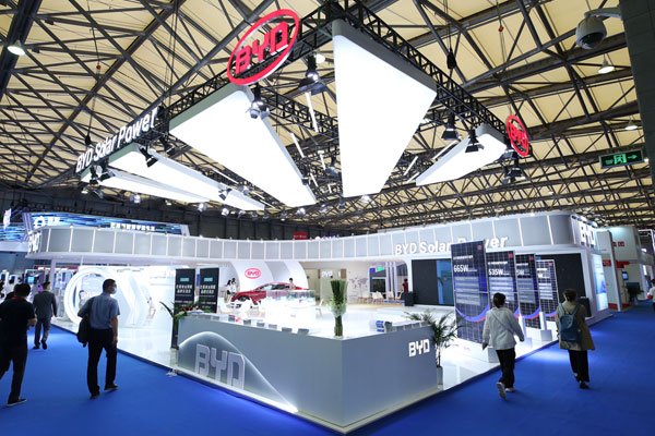 2021上海500平光伏展覽展臺設計搭建方案